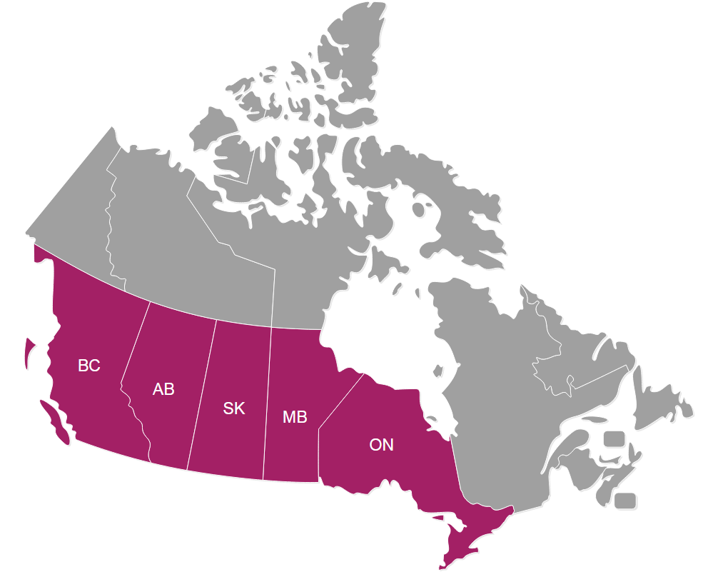 Hush Locations in Canada